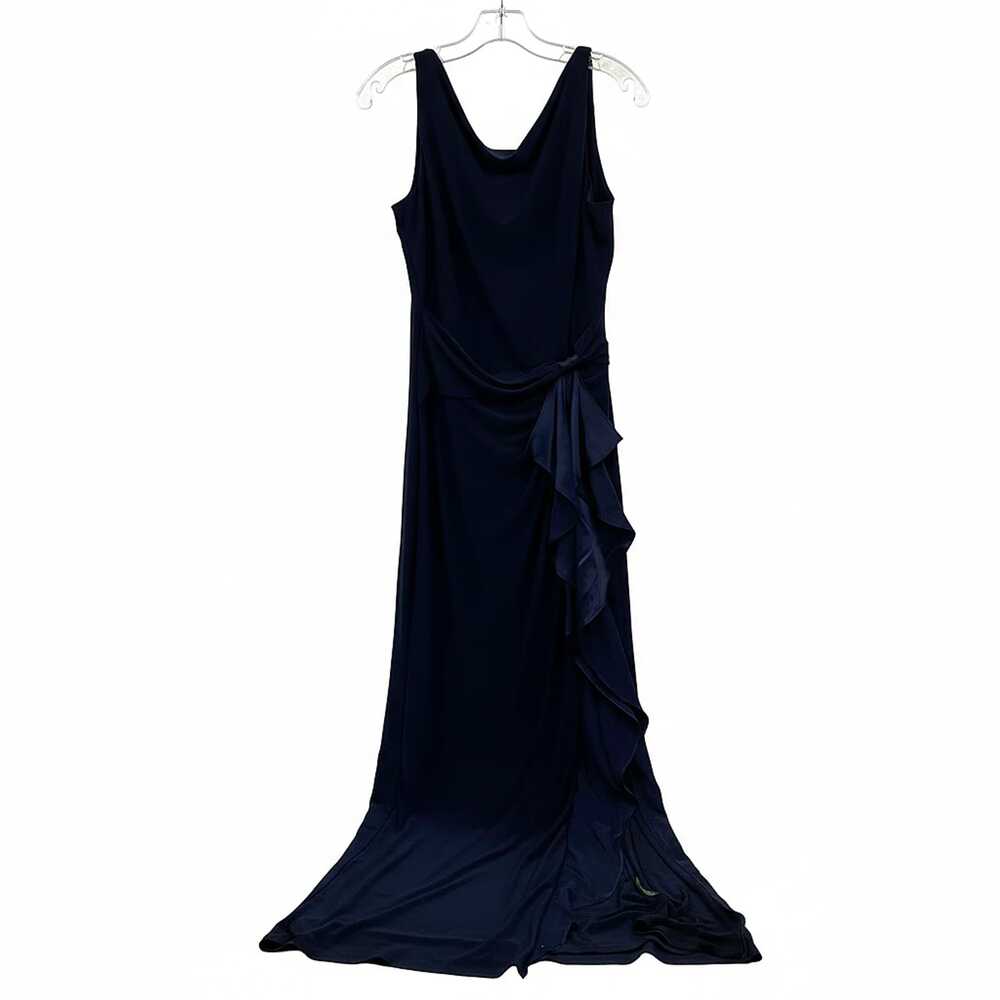 Ralph Lauren Evening Blue Maxi Dress | Women’s Size 10, Silk-Polyester